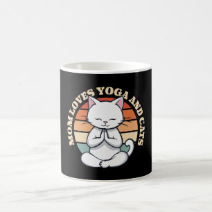 Mama liebt Katzen und Yoga Kaffeetasse