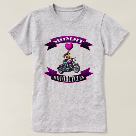 Mama liebt Motorräder T-Shirt (Design vorne)