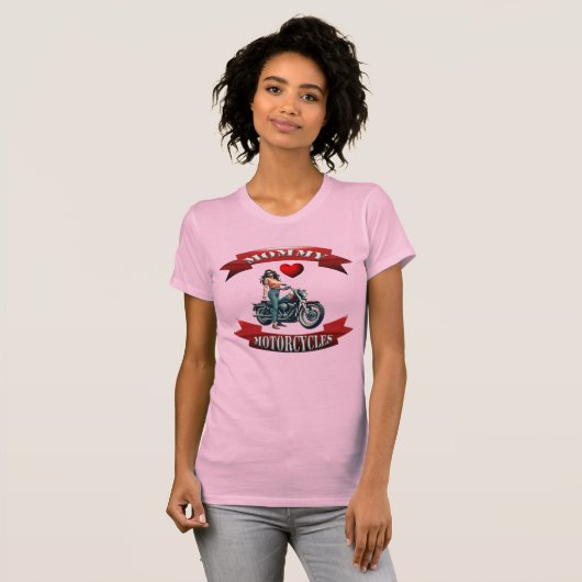 Mama liebt Motorräder T-Shirt (Vorne ganz)