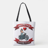 Mama liebt Motorräder Tasche (Rückseite)