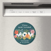 Mama liebte Boho Blume Bouquet Magnet (In Situ (Geschirrspüler))