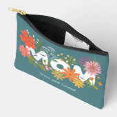 Mama liebte boho Blume Bouquet niedlich grün Zubehörtasche (Offen)