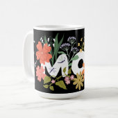 Mama liebte boho Blume Bouquet niedlich Kaffeetasse (Vorderseite Links)