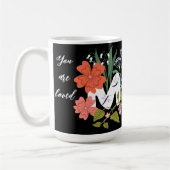 Mama liebte boho Blume Bouquet niedlich Kaffeetasse (Links)