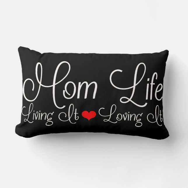 Mama Life Black Lendenkissen (Vorderseite)