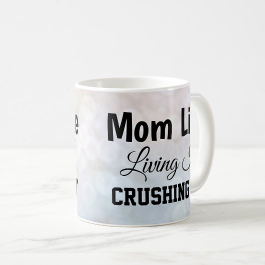 Mama Life Bokeh Glitzern Tasse (VorderseiteRechts)