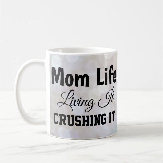 Mama Life Bokeh Glitzern Tasse (Links)