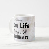Mama Life Bokeh personalisierte Mug Kaffeetasse (Vorderseite Links)