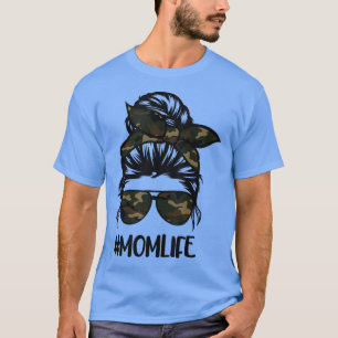 Mama Life Camouflage Ribbon, militärische Veteran T-Shirt