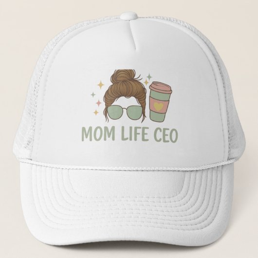 Mama Life CEO Trucker Hat Truckerkappe (Vorderseite)