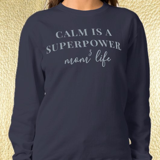 Mama Life Funny Inspiration Typografy Simple Sweatshirt