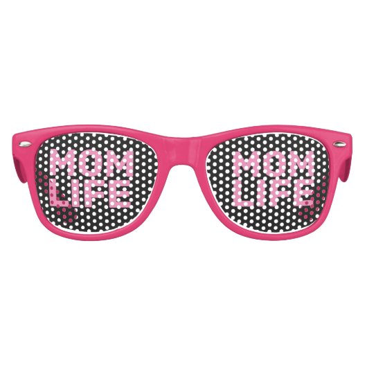 MAMA LIFE FUNNY NOVELTY Party Sonnenbrille (Vorderseite)