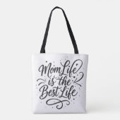 Mama Life ist das beste Leben - stilvolle Tote Bag Tasche (Rückseite)