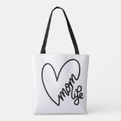 MAMA LIFE LEINWAND TOTE BAG TASCHE (Rückseite)