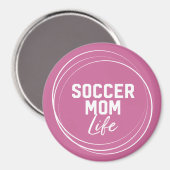 Mama Life Magnet - Rosa (Vorderseite/Rückseite)