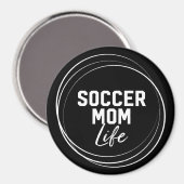 Mama Life Magnet - Schwarz (Vorderseite/Rückseite)