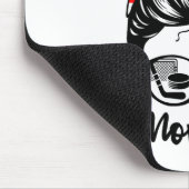 Mama Life Messy Bun Hair Funny Baseball Hockey Mam Mousepad (Ecke)