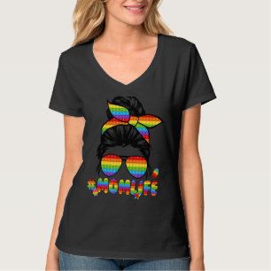 Mama Life Messy Bun Pop Es Sonnenbrille T-Shirt