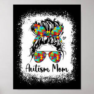 Mama Life Messy Bun Sungles Bandana Mütter Day Poster