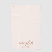 Mama Life - Rustikale Gestaltung Golfhandtuch (Vorderseite)