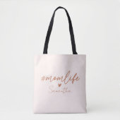 Mama Life - Rustikale Gestaltung Tasche (Vorderseite)