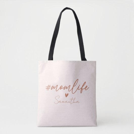 Mama Life - Rustikale Gestaltung Tasche (Vorderseite)
