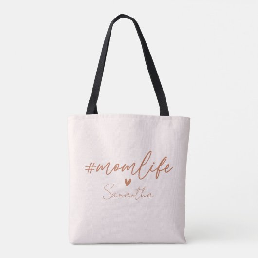 Mama Life - Rustikale Gestaltung Tasche (Rückseite)
