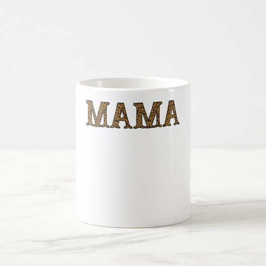 Mama Life Shirt Leopard Cheetah Print, Funny Mothe Kaffeetasse (Mittel)