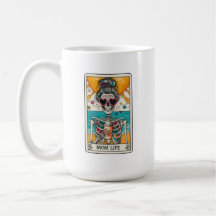 Mama Life Skeleton Tarot Card Kaffeekarte Tasse