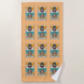 Mama Life Skeletts Tarot Card Strandtuch (Vorderseite)