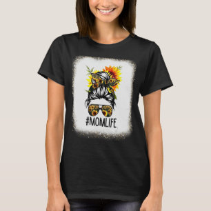 Mama Life Sonnenblumen Matching Family Liebe Leopa T-Shirt