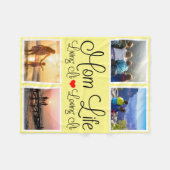 Mama Life Yellow Foto Fleecedecke (Vorderseite (Horizontal))