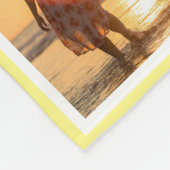 Mama Life Yellow Foto Fleecedecke (Ecke)