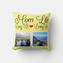 Mama Life Yellow Foto Kissen
