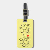 Mama Life Yellow Gepäckanhänger (Vorderseite vertikal)