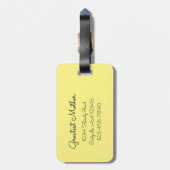 Mama Life Yellow Gepäckanhänger (Rückseite vertikal)
