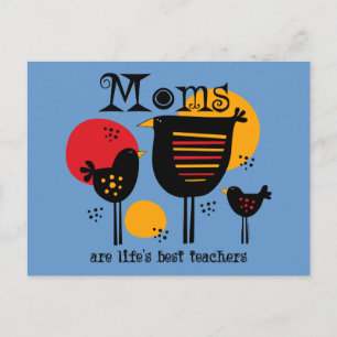 Mama Life's Best Teacher Postcard Postkarte