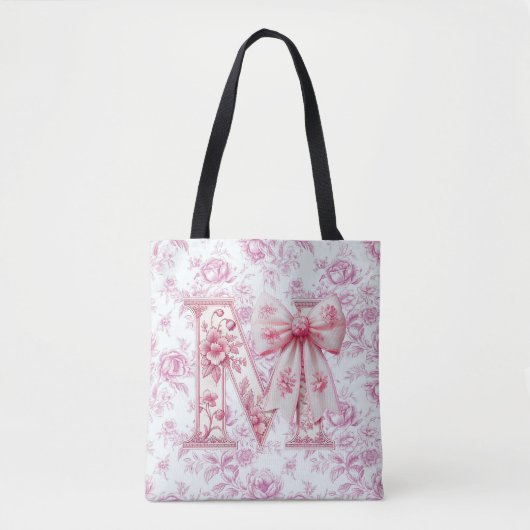 Mama Light Pink Chinoiserie Große Schulter Tasche (Vorderseite)