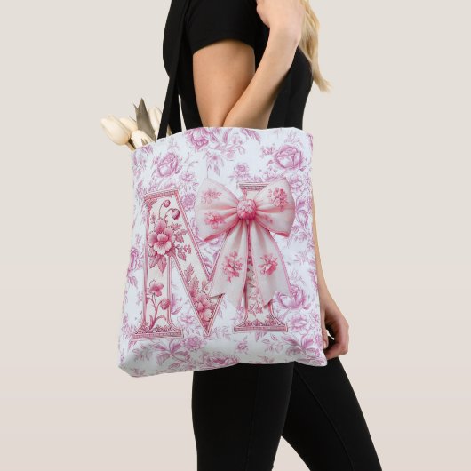 Mama Light Pink Chinoiserie Große Schulter Tasche (Von Nahem)