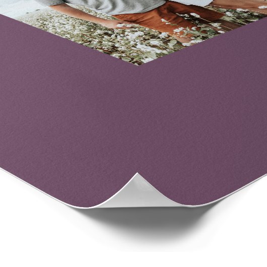 Mama lila moderne minimale Foto-Collage Poster (Ecke)