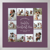 Mama lila moderne minimale Foto-Collage Poster (Vorne)