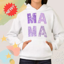 MAMA – Lila Muster Zebraliebe mit Schatten