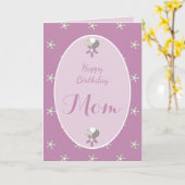 Mama lila Shabby Chic Karte (Gelbe Blume)