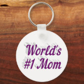 Mama lila Text Schlüsselanhänger (Vorderseite)