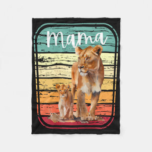 Mama Lion Lioness Junge Mutter Niedlich Mommy Gift Fleecedecke