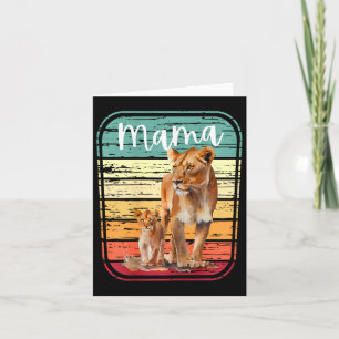 Mama Lion Lioness Junge Mutter Niedlich Mommy Gift Karte