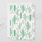 Mama Llama Baby Shower Fiesta Cacti Niedlich Girls Einladung (Rückseite)