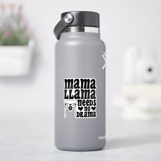 Mama Llama braucht kein Drama Sarcastic Mother Coo Aufkleber (HydroFlask)