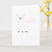 Mama Llama Cute Best Gift For Animal Llama Lover Karte (Gelbe Blume)