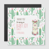 Mama Llama Fiesta Baby Girl Duschgeschirr Magnetkarte (Vorne/Hinten)